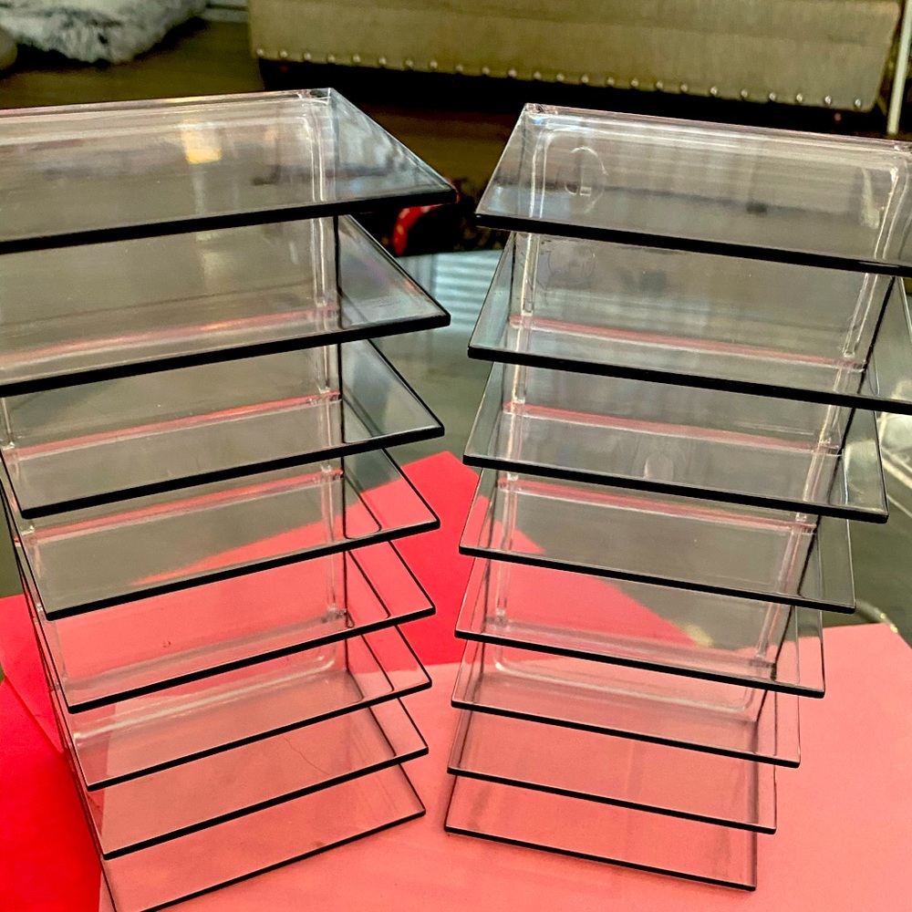 Stacked makeup organizer